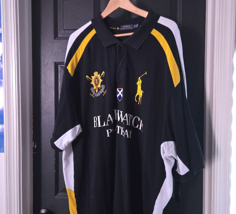 Polo by Ralph Lauren Black and Yellow Polo Shirt